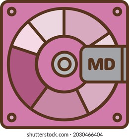 Clip Art Of Pink Mini Disc