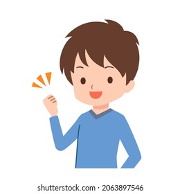 Clip art of plain clothes man in various poses
