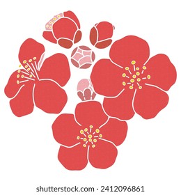 Clip art of plum blossom Decoration Material