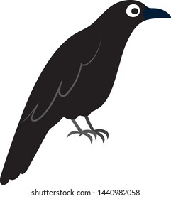clip art raven bird vector graphic