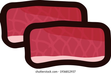 Clip art of raw beef