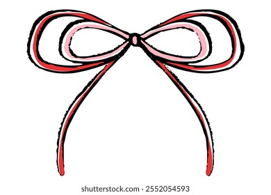 Clip art of ribbon of string with brush touch