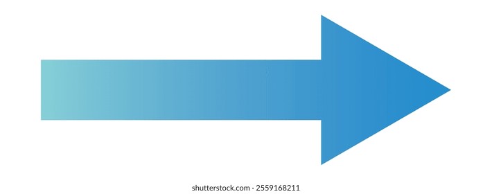 Clip art of right-pointing arrow in business blue gradient.