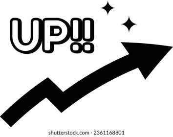 Clip art of rising arrow