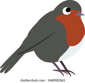 clip art robin bird vector graphic