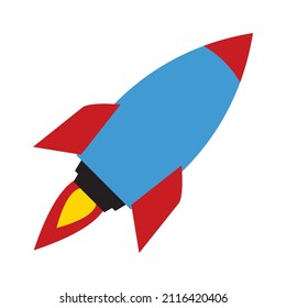 clip art of rocket with cartoon design,vector illustration