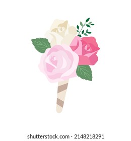 Clip art of rose boutonniere