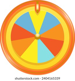 Clip art of rotary roulette lottery machine