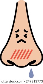 clip art of runny nose character
