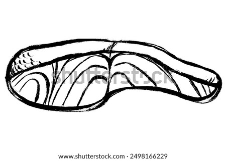 Clip art of salmon fillet