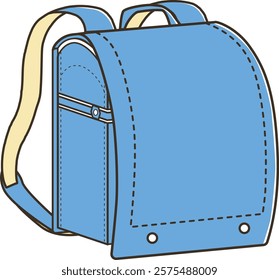 Clip art of school bag Light blue