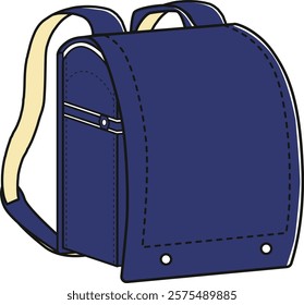 Clip art of school bag navy blue