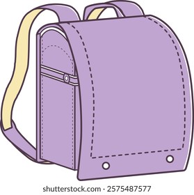 Clip art of school bag purple