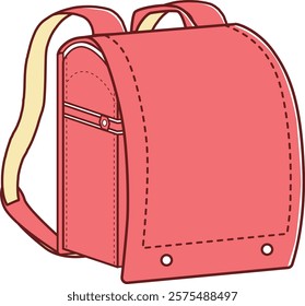 Clip art of school bag Red