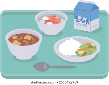 Clip art of school lunch