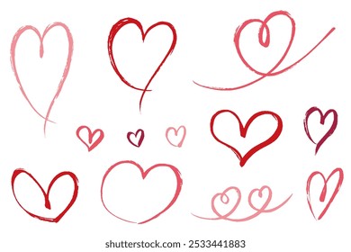 Conjunto de arte de Clip de cepillo de corazón de tacto
