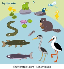 clip art set "by the lake" 14 graphics vector digital