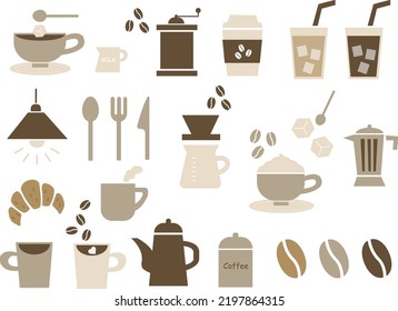 Clip art set of coffee motif.