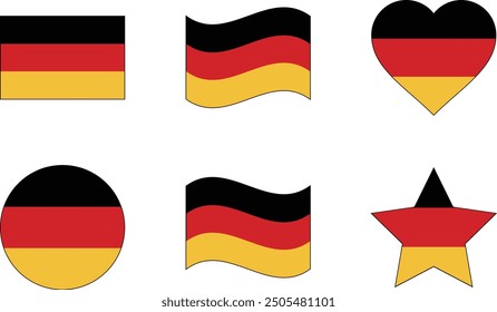 Clip art set of German flag