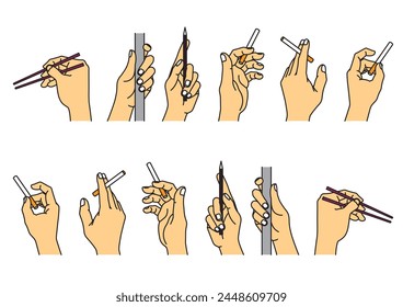 Clip art set of hands in various poses