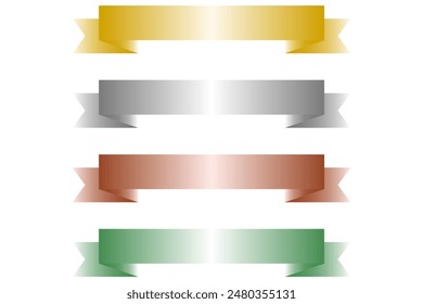 Clip art set of luxury gradation ribbon