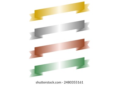 Clip art set of luxury gradation ribbon