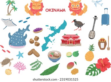 Clip art set of Okinawa