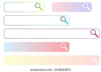 Clip art set of stylish search window with gradation