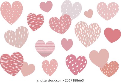 Clip art set of various hearts-illpop.com Valentine's Day clip art