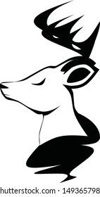 clip art shilluete deer design