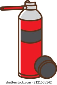 Clip Art Of Silicone Spray With The Lid Open