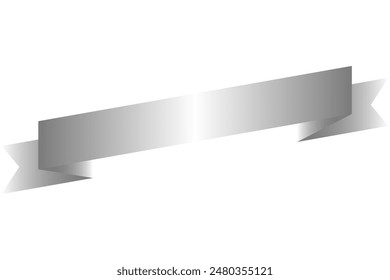 Clip art of silver ribbon