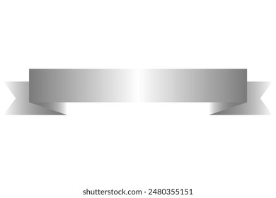 Clip art of silver ribbon