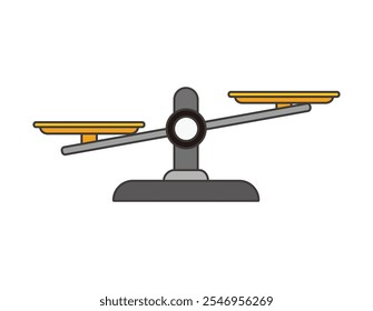 Clip art of simple balance.　Business Clip Arts.