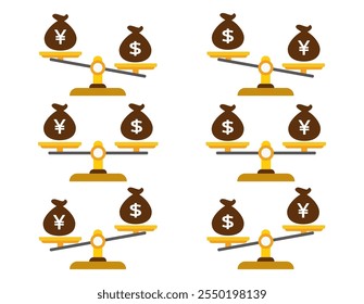 Clip art of simple balance.　Business Clip Arts.