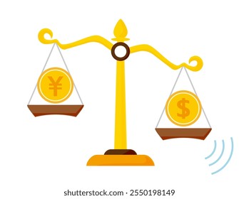 Clip art of simple balance.　Business Clip Arts.