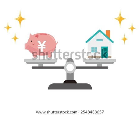 Clip art of simple balance.　Business Clip Arts.