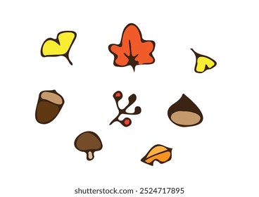 Clip art of simple autumn leaves 