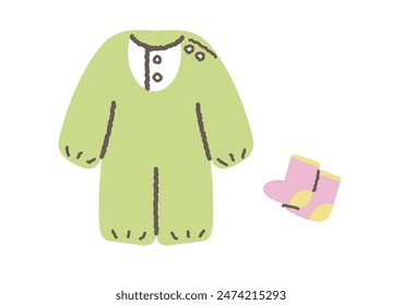 Clip art of simple baby rompers