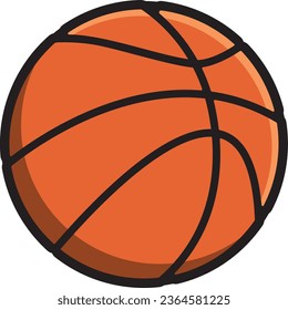 Clip art of simple basketball