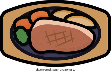 Imágenes prediseñadas de un filete de buey simple y lindo
