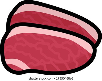 Imágenes prediseñadas de carne de res simple y linda