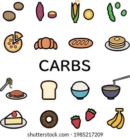 Clip Art Of Simple And Cute Carbohydrates