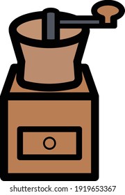 Imágenes prediseñadas de un molino de café simple y lindo