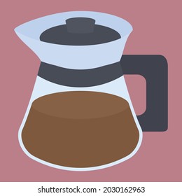 Clip Art Of A Simple And Cute Coffee Server