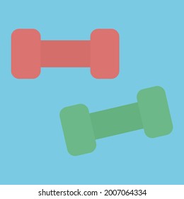 Clip Art Of Simple And Cute Dumbbell