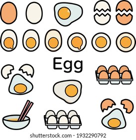 Clip art of simple and cute egg