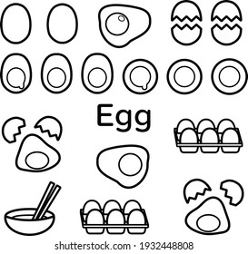 Clip art of simple and cute egg