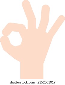 Clip Art Of Simple And Cute Hand Ok