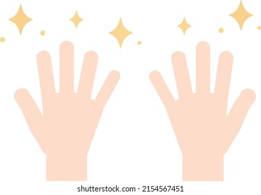Clipart Art of Simple and Cute Hand : sauber